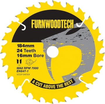 FurnwoodTech circular saw blade logo